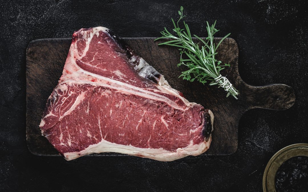 Dry Aged Beef Raw T-bone Steak